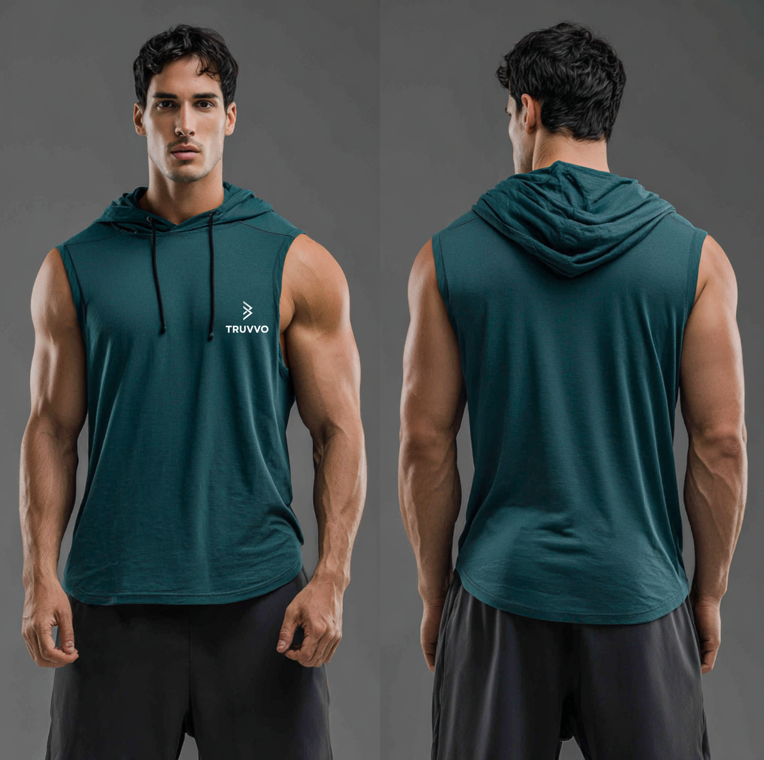 Men’s Hooded Workout Tank - Green