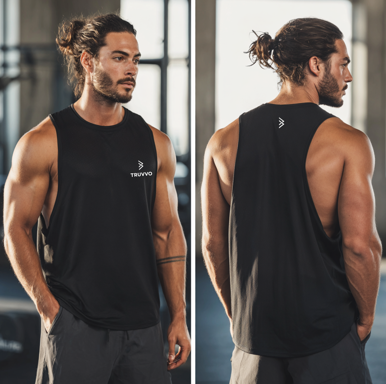 Men’s Drop Armhole Tank - Black