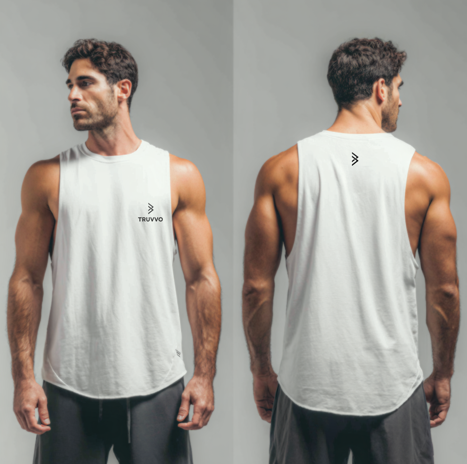 Men’s Drop Armhole Tank - White