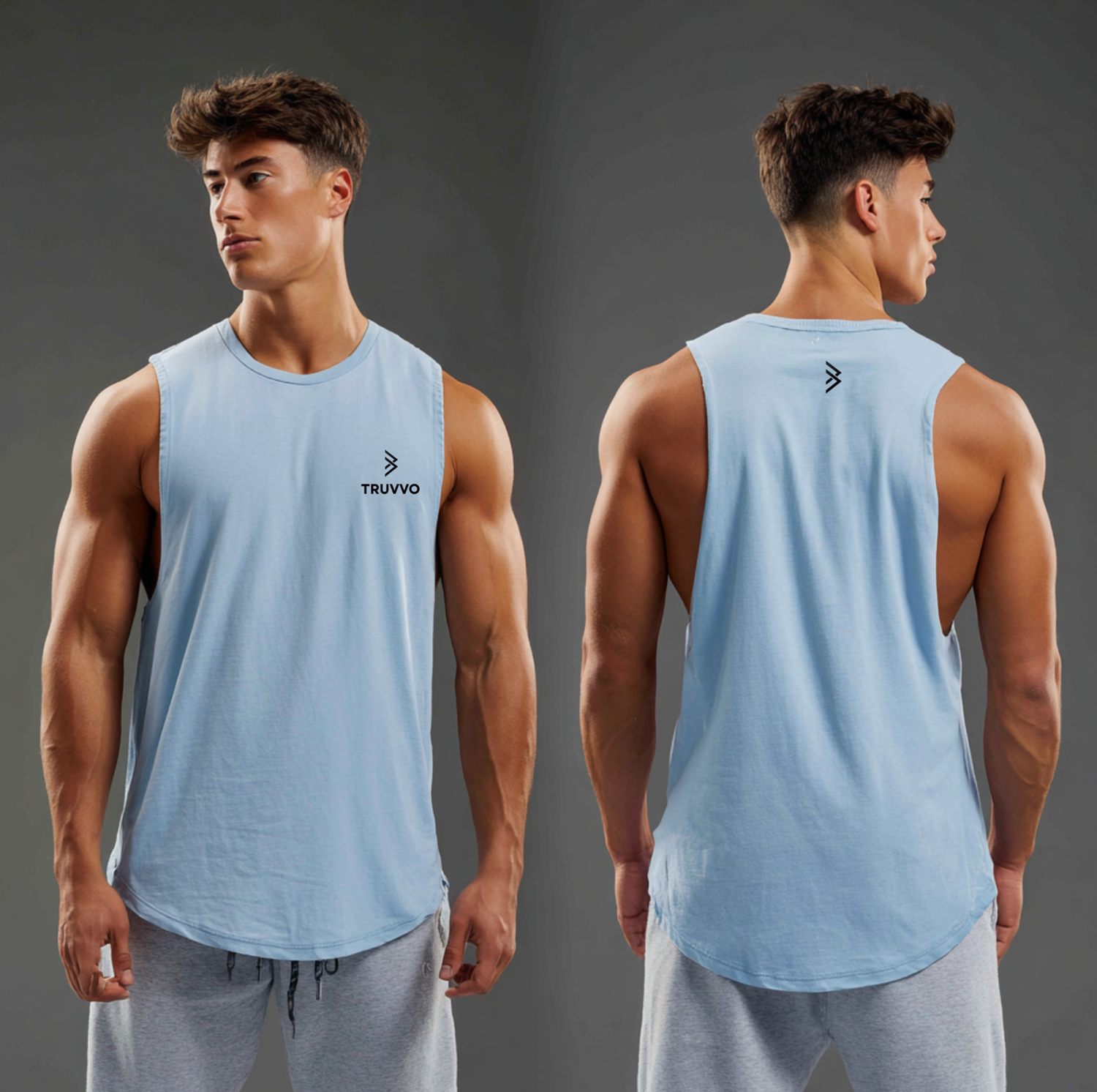 Men’s Drop Armhole Tank - Blue