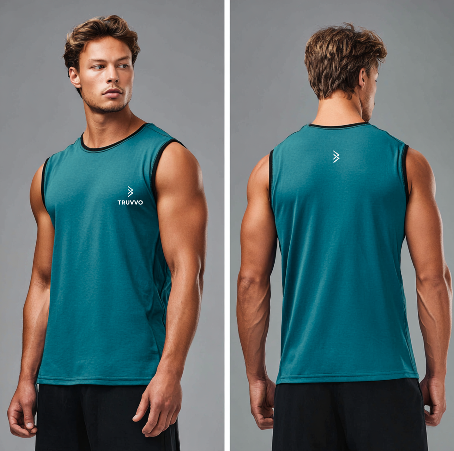 Men’s Bodyfit Piped Vest - Green