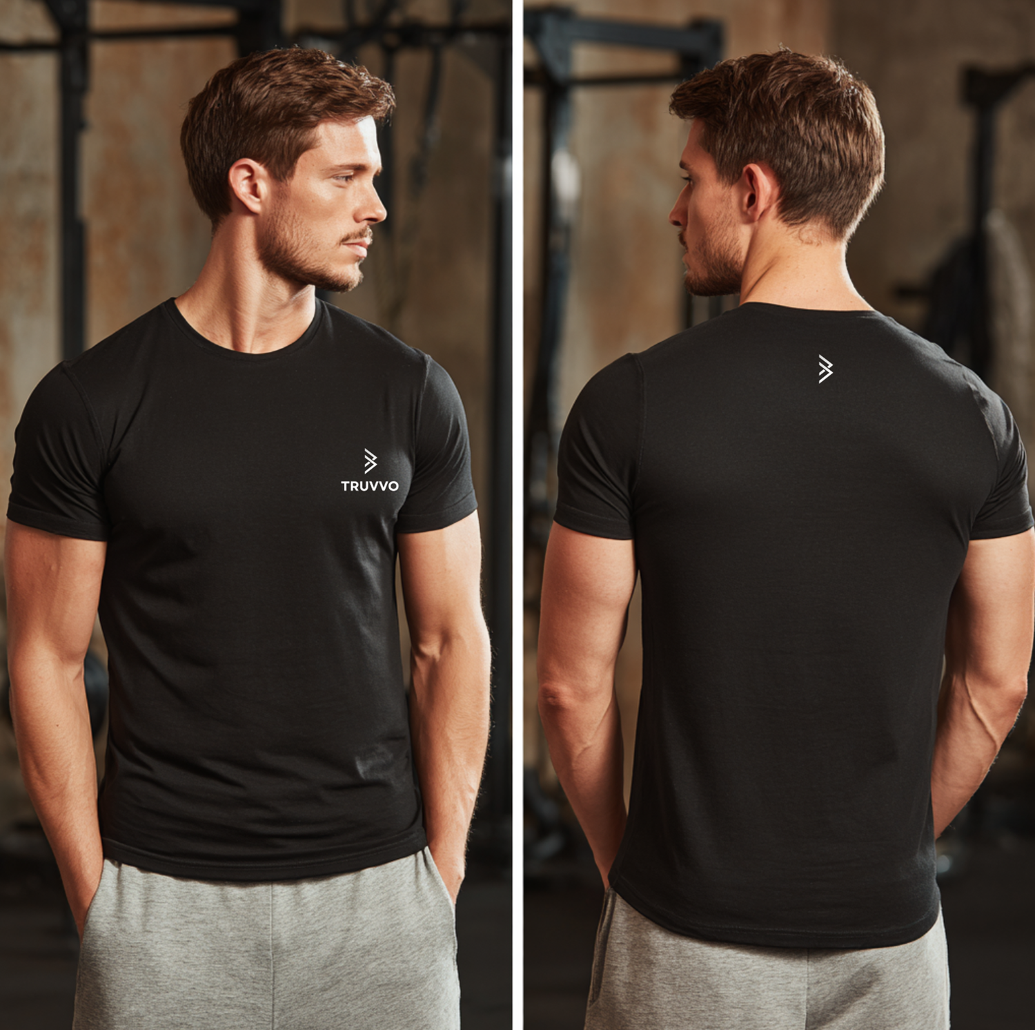 Men’s Round Neck Bodyfit Tee - Black