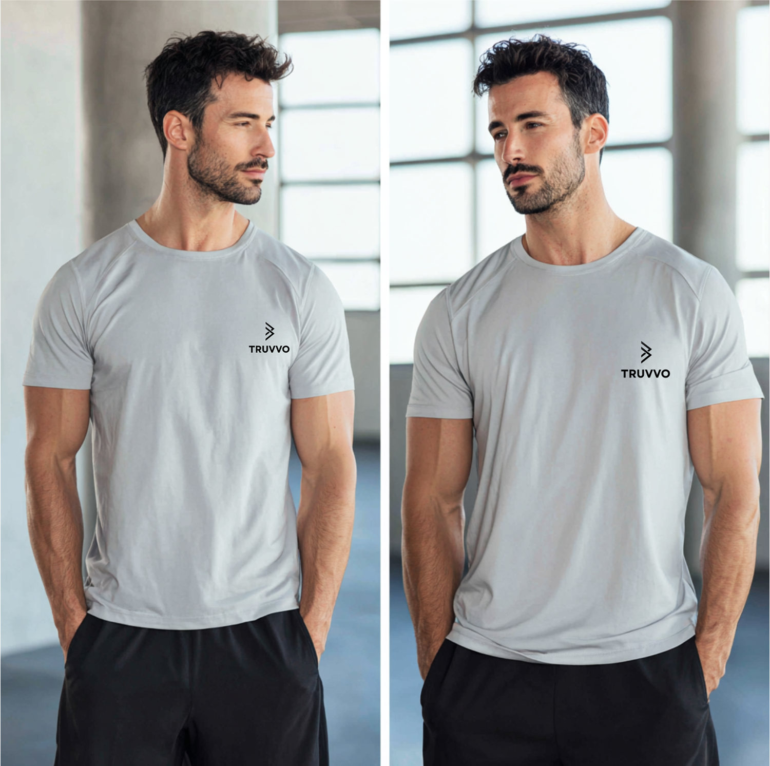 Men’s Round Neck Bodyfit Tee - Grey