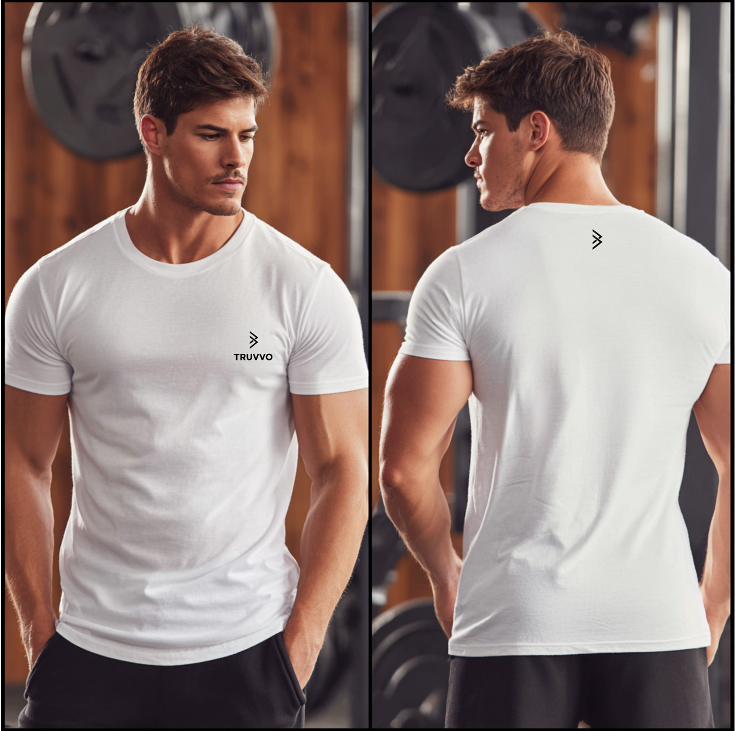 Men’s Round Neck Bodyfit Tee - White