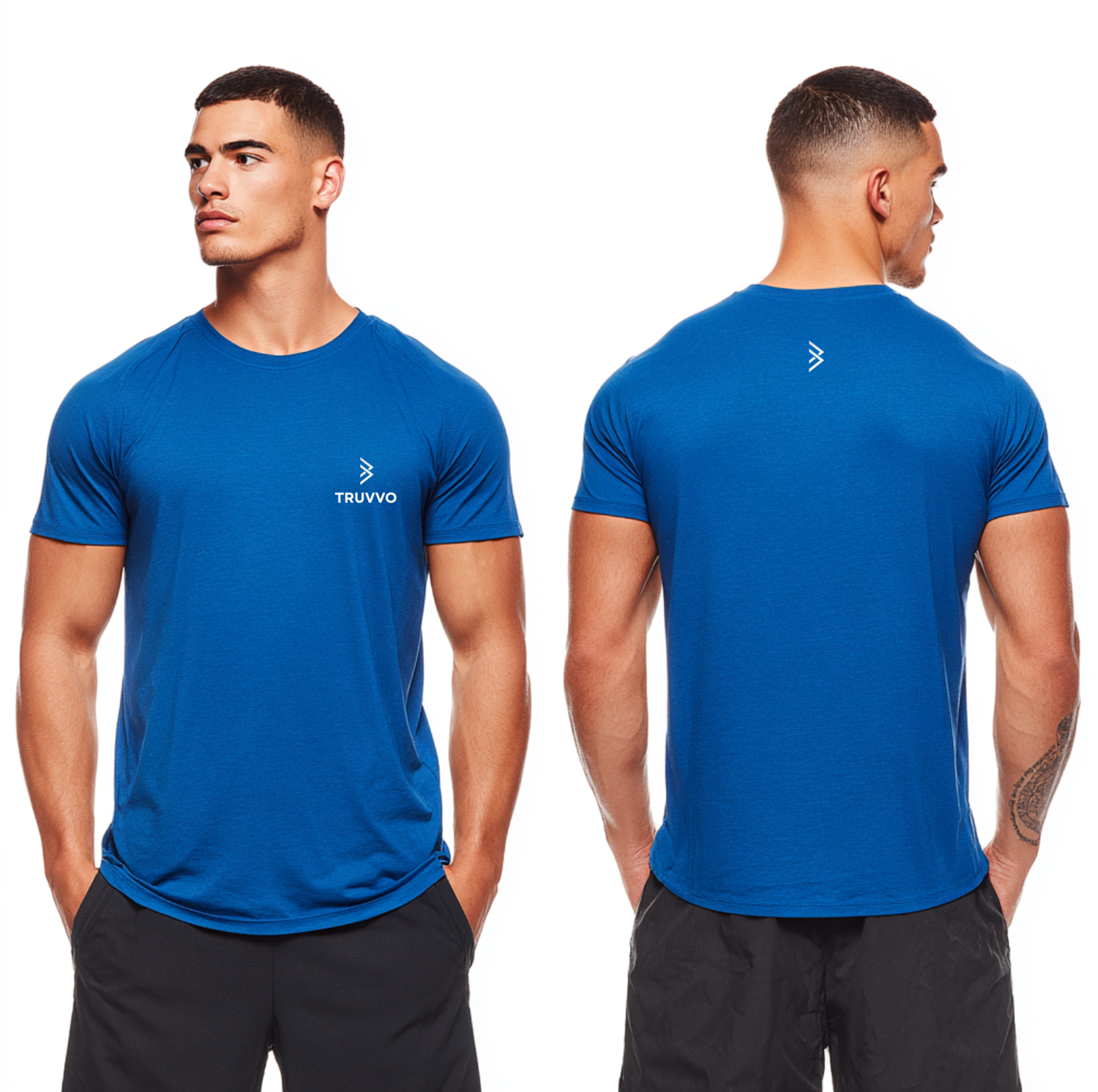 Men’s Round Neck Bodyfit Tee - Blue