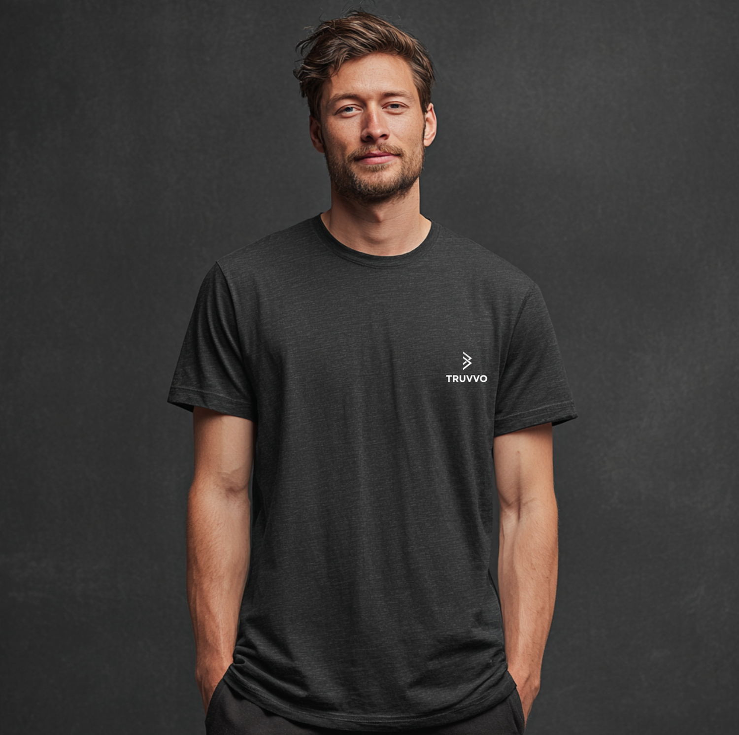 Men’s Round Neck Regular Fit Tee - Black