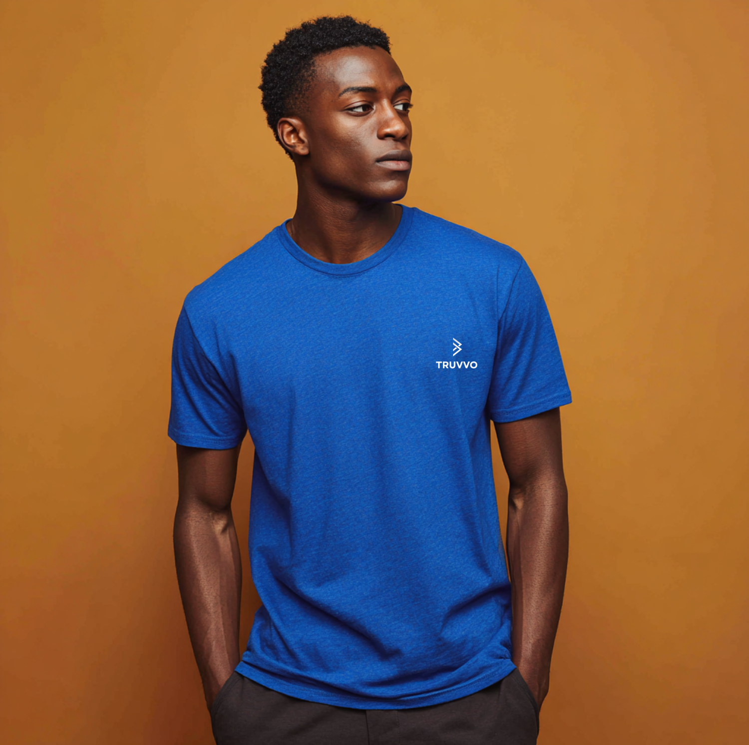 Men’s Round Neck Regular Fit Tee - Blue