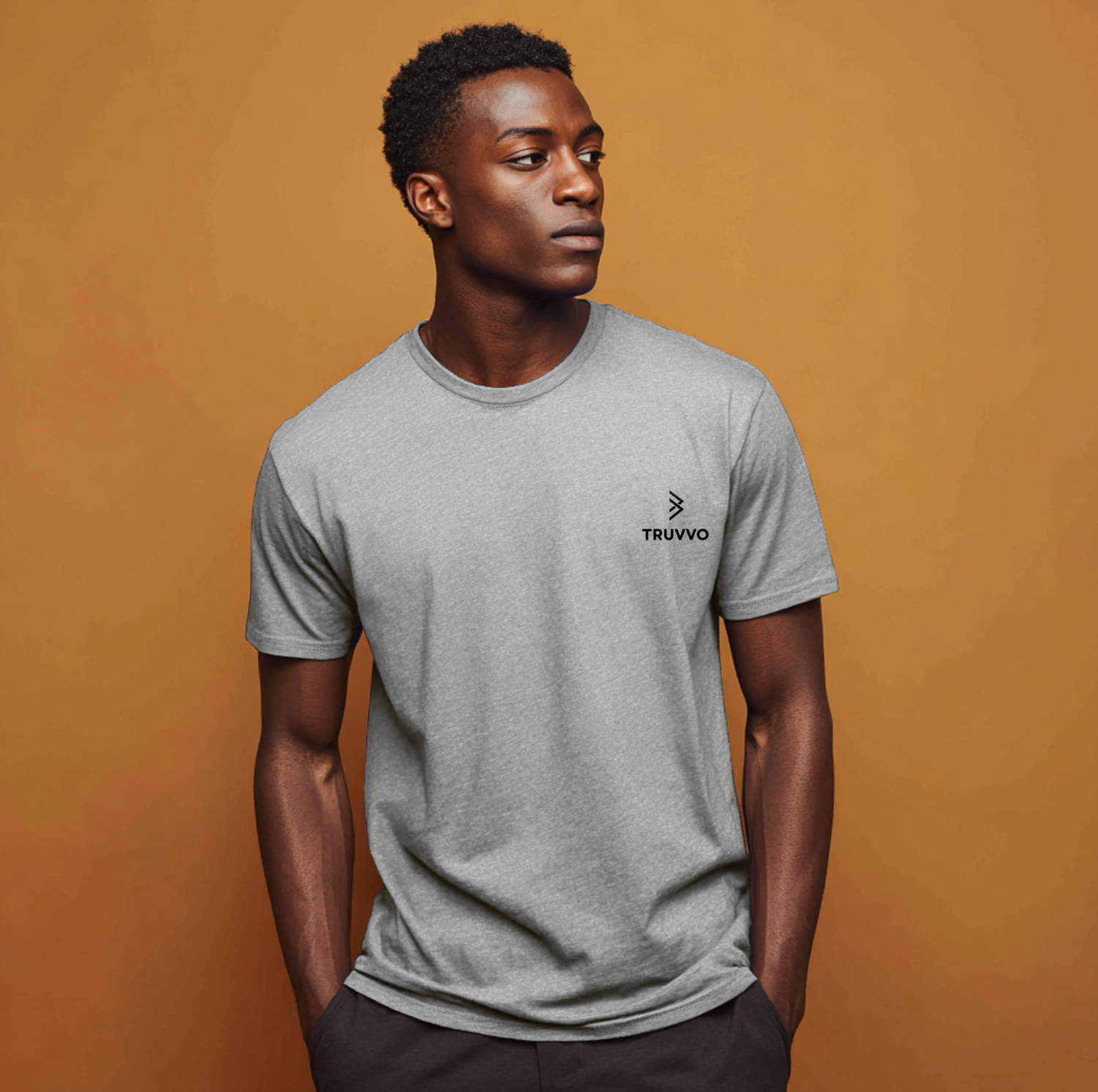 Men’s Round Neck Regular Fit Tee - Grey