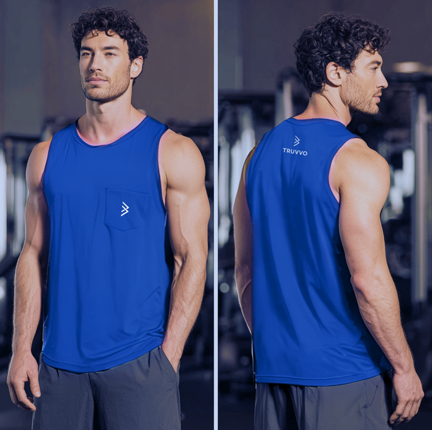 Men’s Pocket Tank Tee - Blue