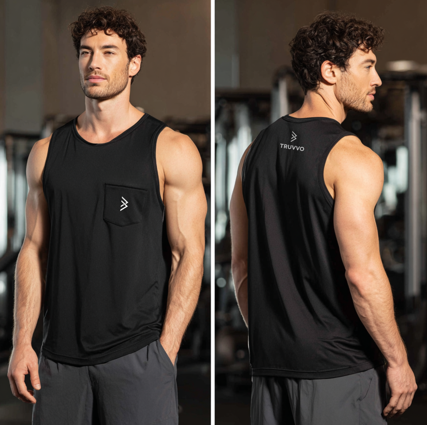 Men’s Pocket Tank Tee - Black